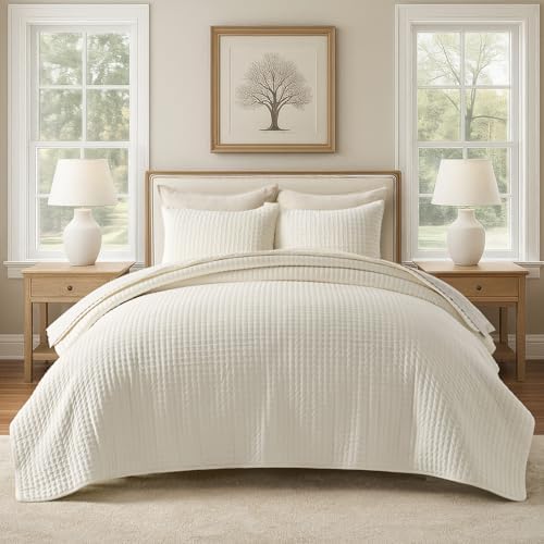 EVERGRACE Pearl Velvet Quilt Set King Size 3 Pieces