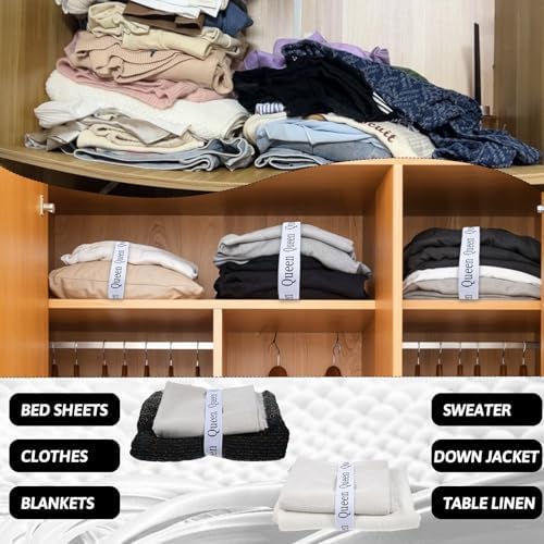 6 Pcs Bed Sheet Organizer Bands with Labels