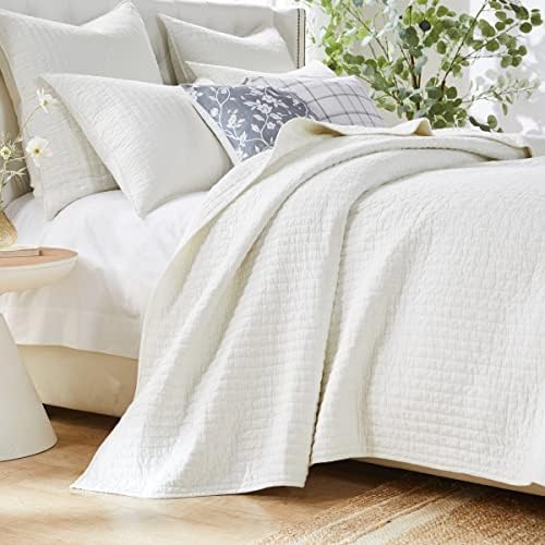 Greenland Home Textured Bedding Set Twin XL Antique White