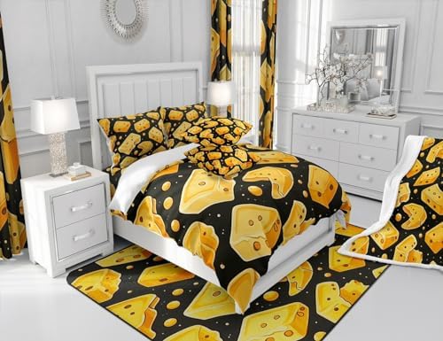 Feelyou Cheese Bed Sheet Set King Size