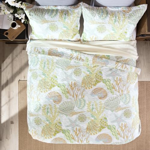 CARSTENS Coastal Beach Quilt Set Twin 2-Piece