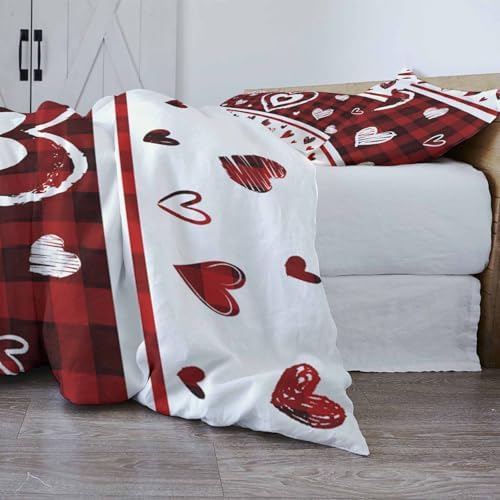 ZOE GARDEN Valentines Day Cal King Duvet Cover Set