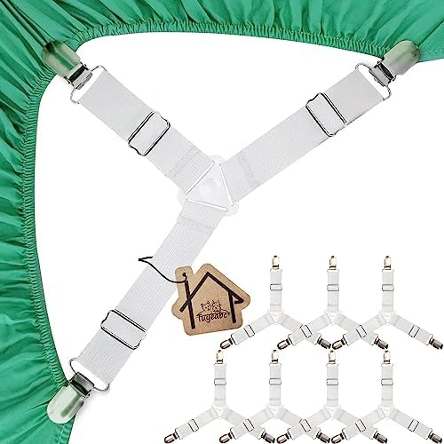 Heavy Duty Bed Sheet Holder Straps with Adjustable Clamps