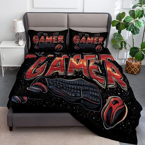 Twin XL Sheet Set 3 Pcs Gaming Print Microfiber