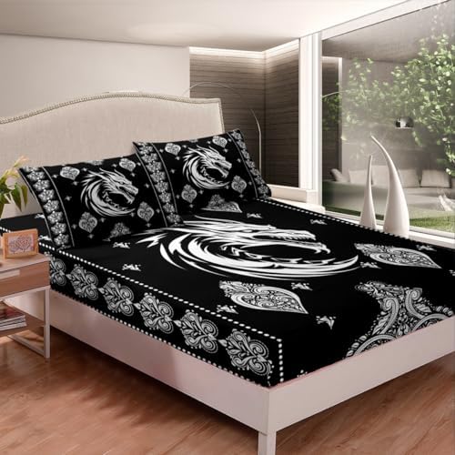 Castle Fairy Dragon Bed Sheet Set Twin Size 1