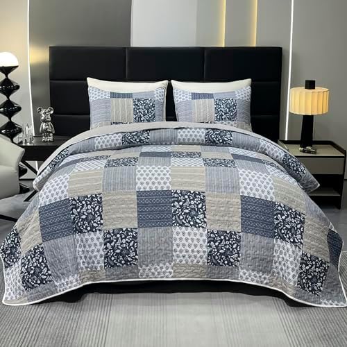 VIVILINEN Alaska King Quilt Set 3-Piece Reversible