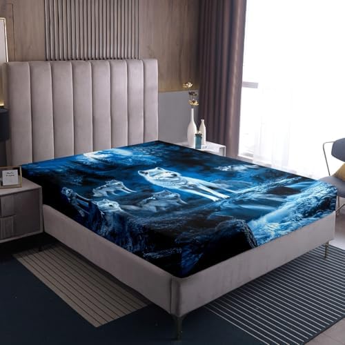 Erosebridal Wolf Bedding Set King Size for Kids