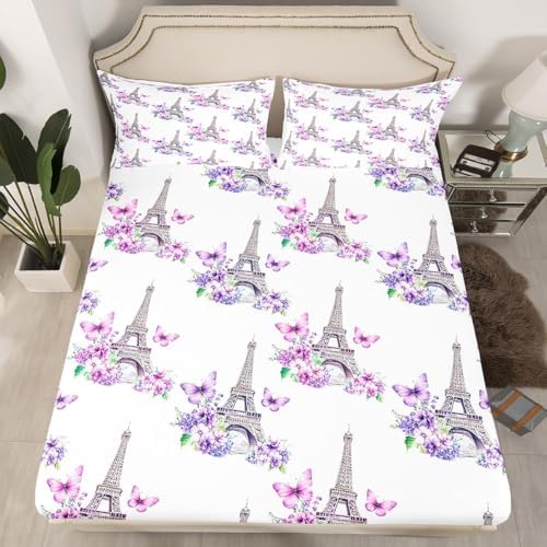 Castle Fairy Eiffel Tower Microfiber Bed Set