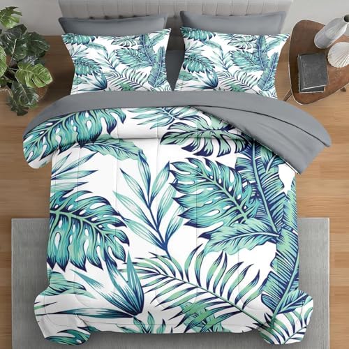 Pamnest Comforter Set King Size Blue Beach Geometric 1