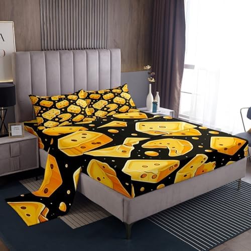 Feelyou Cheese Bed Sheet Set King Size