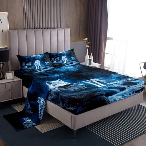 Erosebridal Wolf Bedding Set King Size for Kids