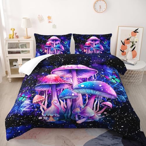 Fantasy Mushrooms Comforter Set King