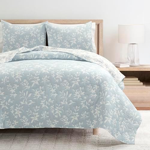 Lush Decor Floral Jacquard Reversible Quilt Set