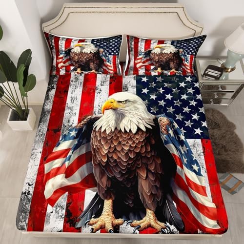 Feelyou Wild Animal Eagle King Flag Bedding Set for Kids