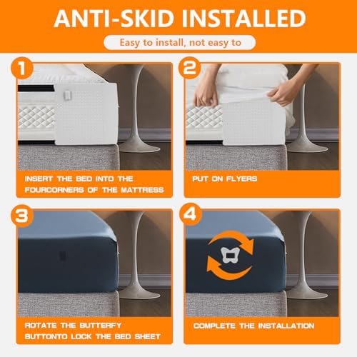 AOBOD Bed Sheet Holders with Lock Fits All Sizes