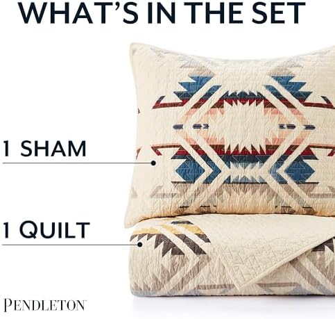 Pendleton White Sands Twin Quilt Set with 1 Sham 1