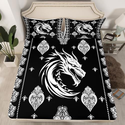 Castle Fairy Dragon Bed Sheet Set Twin Size 1