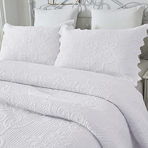 Brandream King Size Quilt Set 3-Piece Cotton Farmhouse