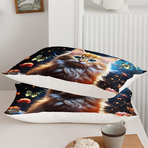Kawaii Cat Comforter Set Queen Size for Kids