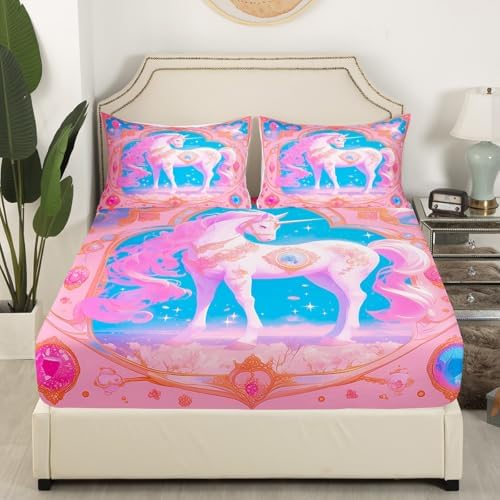 Manfei Unicorn Kids Sheet Set 4pcs
