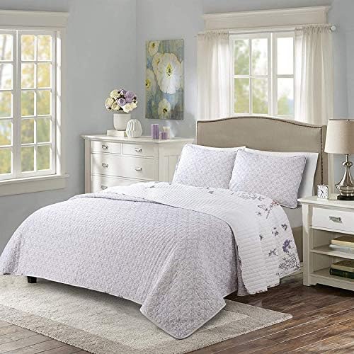 Lush Decor Adalia 3-Piece PurpleGray Quilt Set King