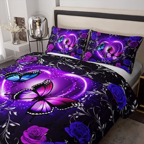Butterfly Comforter Set Queen Size