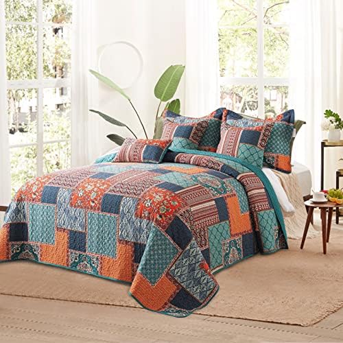 VAPUTAR King Size Quilt Bedding Set 3 Pieces