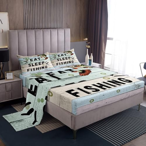 Feelyou Big Pike Fish Fitted Sheet Set for Kids