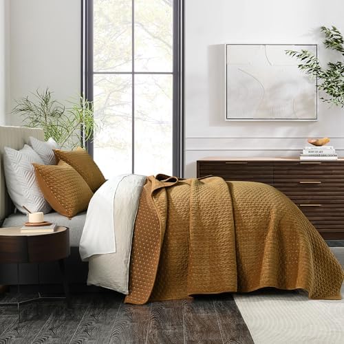 Grassix Velvet Quilt Set Queen Size with 2 Shams