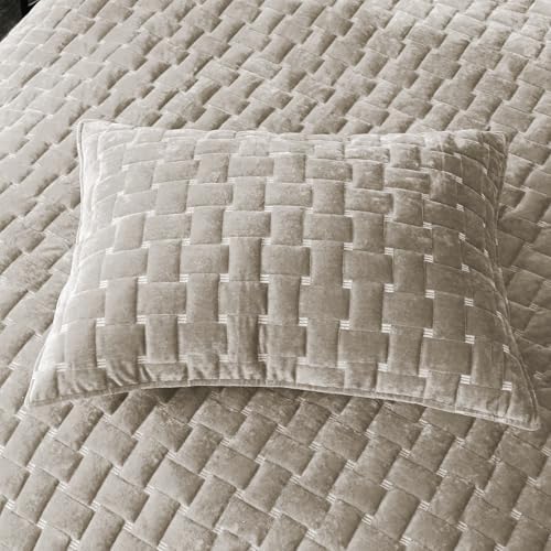 Grassix Velvet Quilt Set King Size 3 Pieces