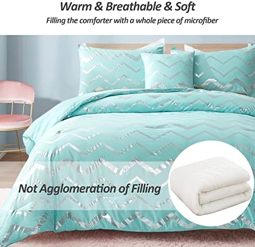 Menghomeus Aqua Comforter Set Queen Size