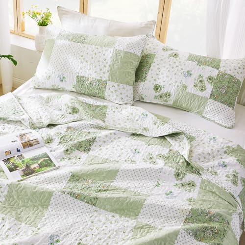 VIVILINEN Oversized King Size Reversible Quilt Set