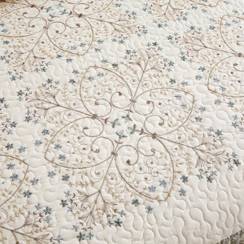 Vctops Farmhouse Patchwork Reversible Quilt Set 3 Piece
