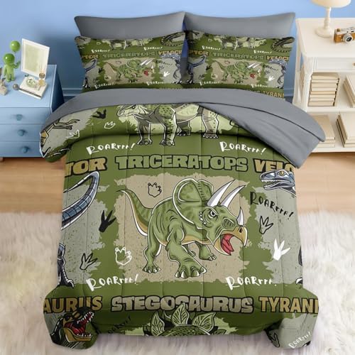 Pamnest Comforter Set Queen Size Dinosaur Cartoon