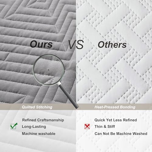 Oli Anderson Grey Queen Quilt Set with Pillow Shams
