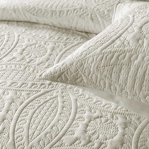 Boryard 3-Piece Queen Quilt Set with 2 Pillow Shams Beige