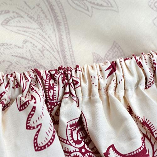 FADFAY Red Floral Bedding 4 Piece Twin XL Set