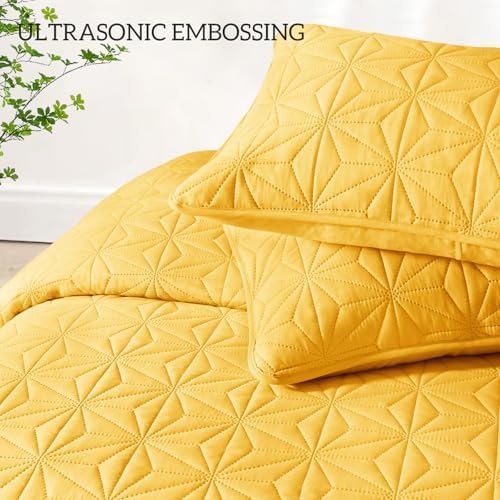 Whale Flotilla Geometric Star Twin Quilt Set