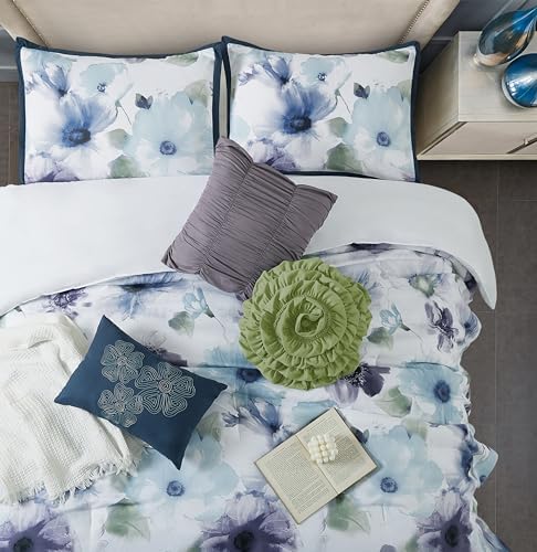 Grand Avenue Blue Purple Comforter Set 7 Piece