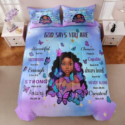 Black Girl Magic Comforter Set Twin Size 1