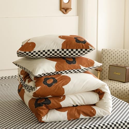 Cottonight Cal King Comforter Set with Sunflower and Pumpkin Design