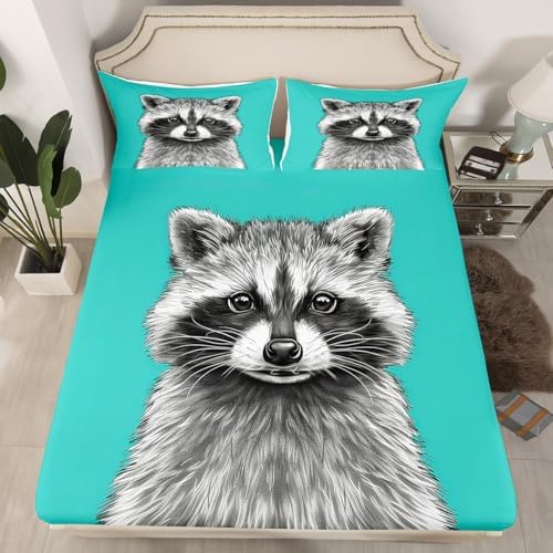 Feelyou Kids Black Raccoon Sheet Set King Size 1