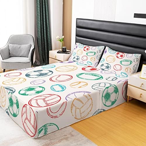 Feelyou Full Size Baseball Bed Skirt with 15 Inch Drop 1