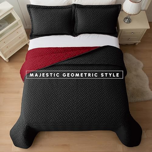 Elegant Comfort Reversible Quilt Set Twin XL 3-Piece
