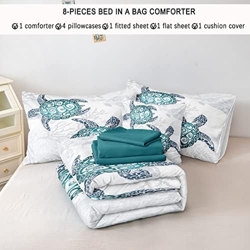 Bedbay Ocean Turtle Comforter Set 8Pcs King