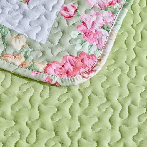UOZZI Patchwork Quilt Set 3PC Queen Size Reversible