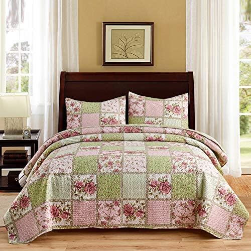 JML Quilt Set 3 Pieces Garden Pattern King Size