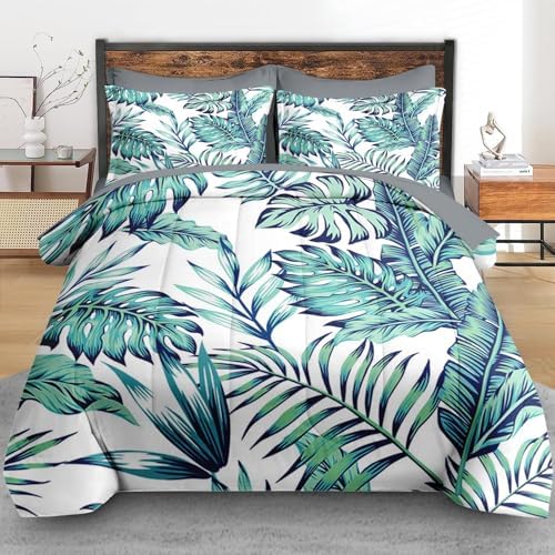 Pamnest Comforter Set King Size Blue Beach Geometric 1