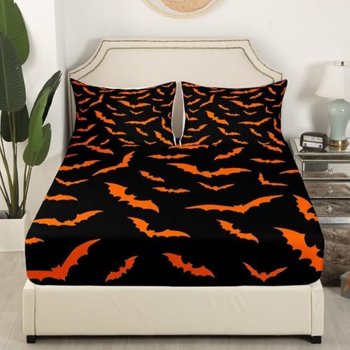 Erosebridal Halloween King Size Sheet Set