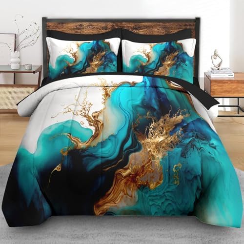 Pamnest Mint Green Comforter Set Queen 7 Pcs